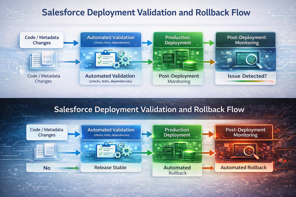 Salesforce Deployment Validation and Rollback Automation